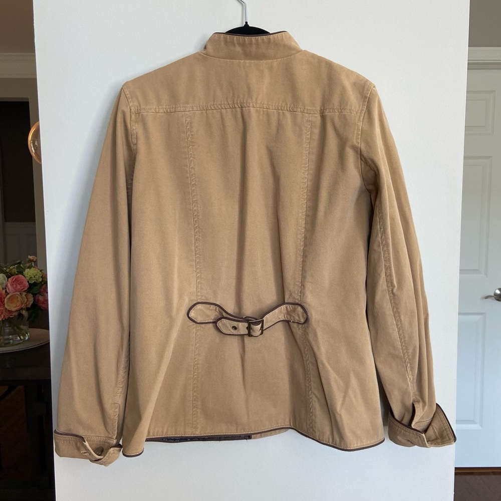 Land's End Barn Jacket, Honey Brown Cotton Canvas - Picture 5 of 9